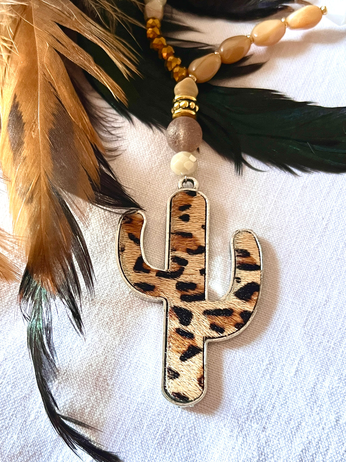 Buffalo Cactus Fauve – Collier mi long Arastuce