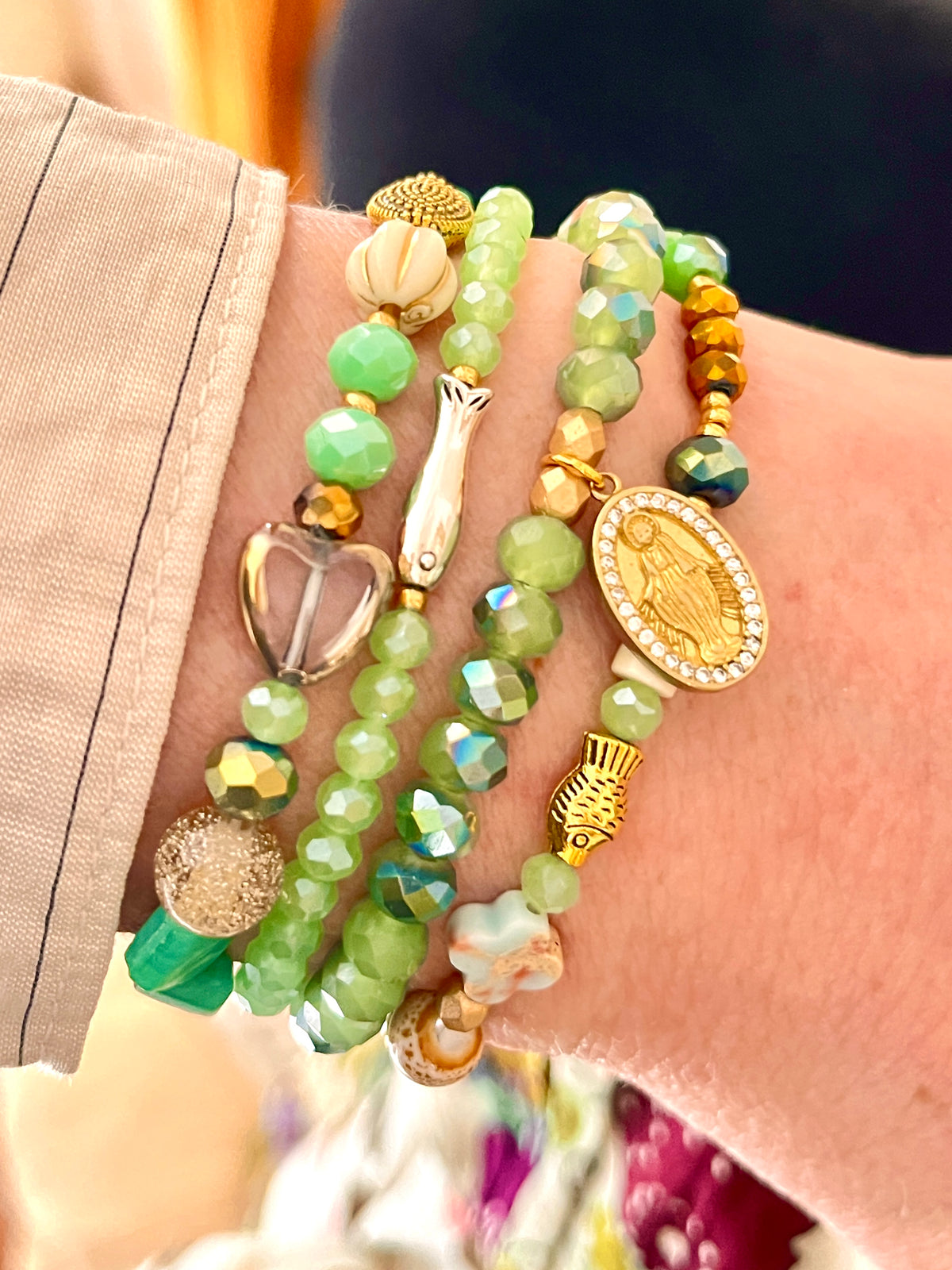 Bloom – Bracelet - perles anciennes de chapelet (Copie) Arastuce