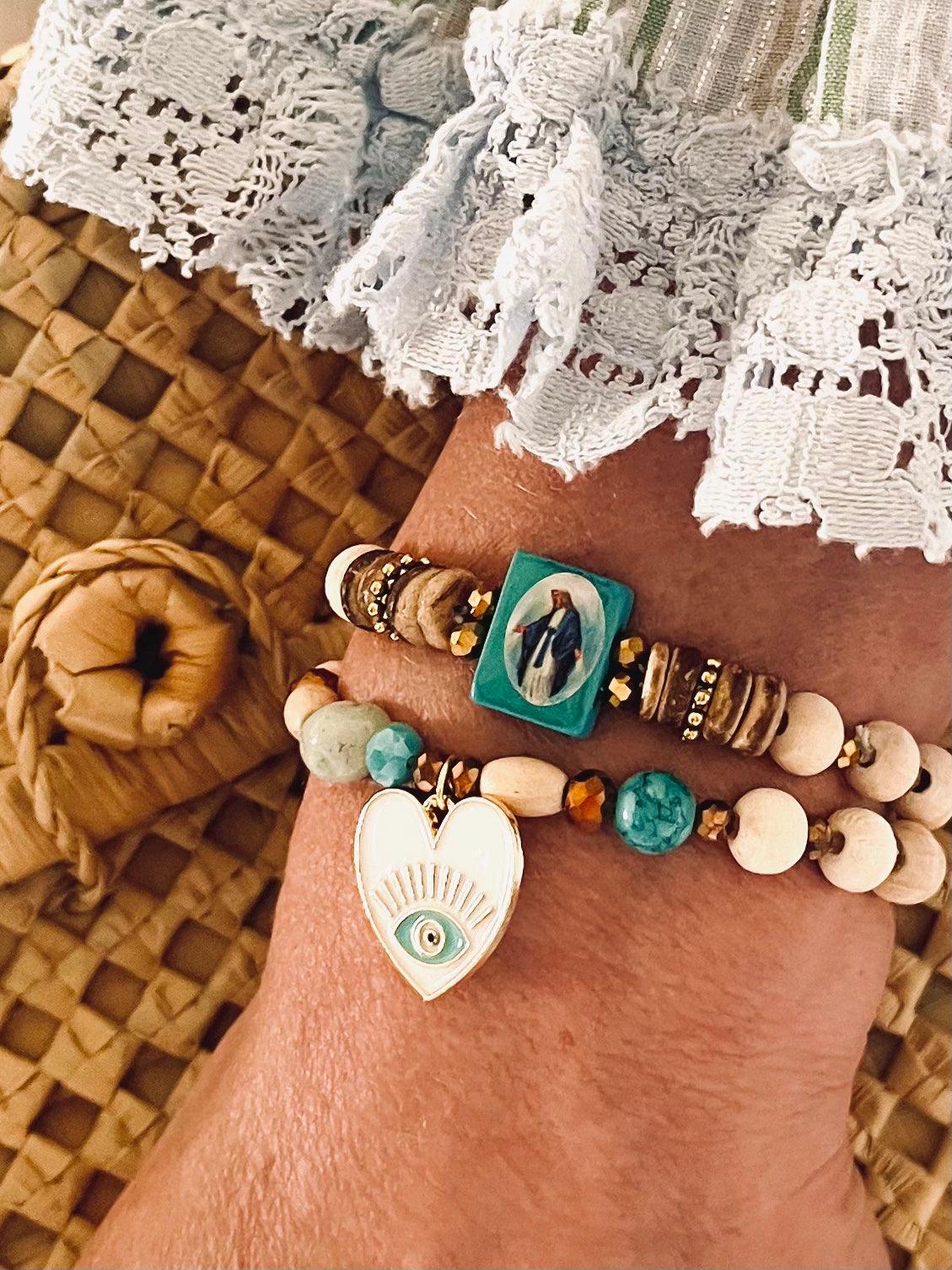 CALI – Bracelet cabochon religieux Arastuce