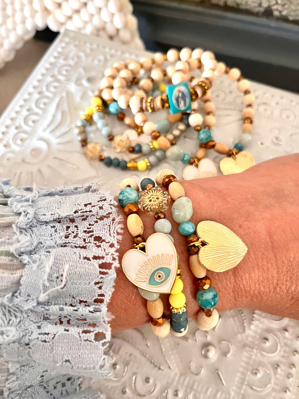 KÉROS – Bracelet cœur œil protecteur Arastuce