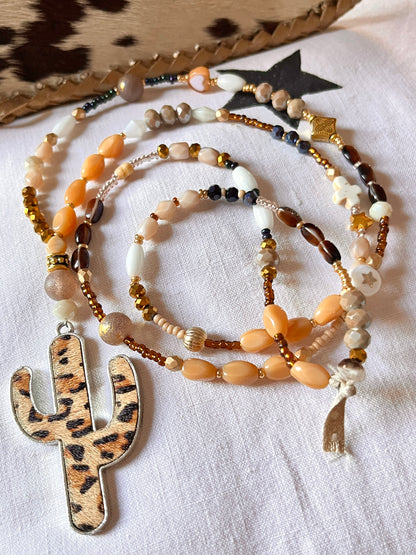 Buffalo Cactus Fauve – Collier mi long Arastuce