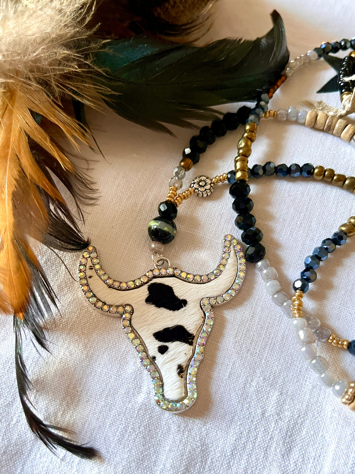 Buffalo Terre de nuit  – Collier mi long Arastuce