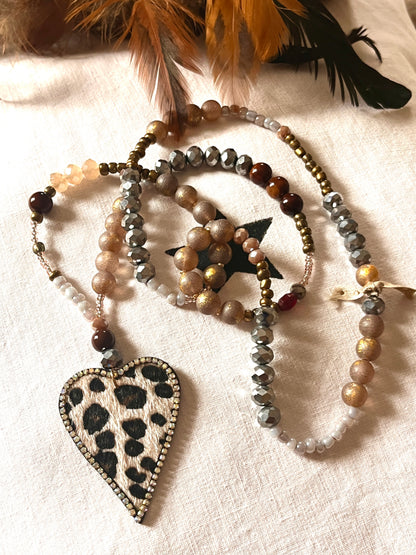 Buffalo  Coeur Arizona  – Collier mi long Arastuce