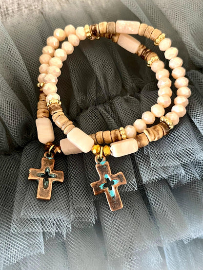 Dakota – Bracelet verre facetté Arastuce