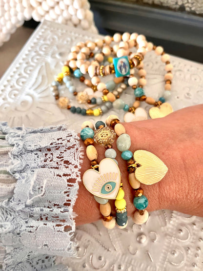KÉROS – Bracelet cœur œil protecteur Arastuce