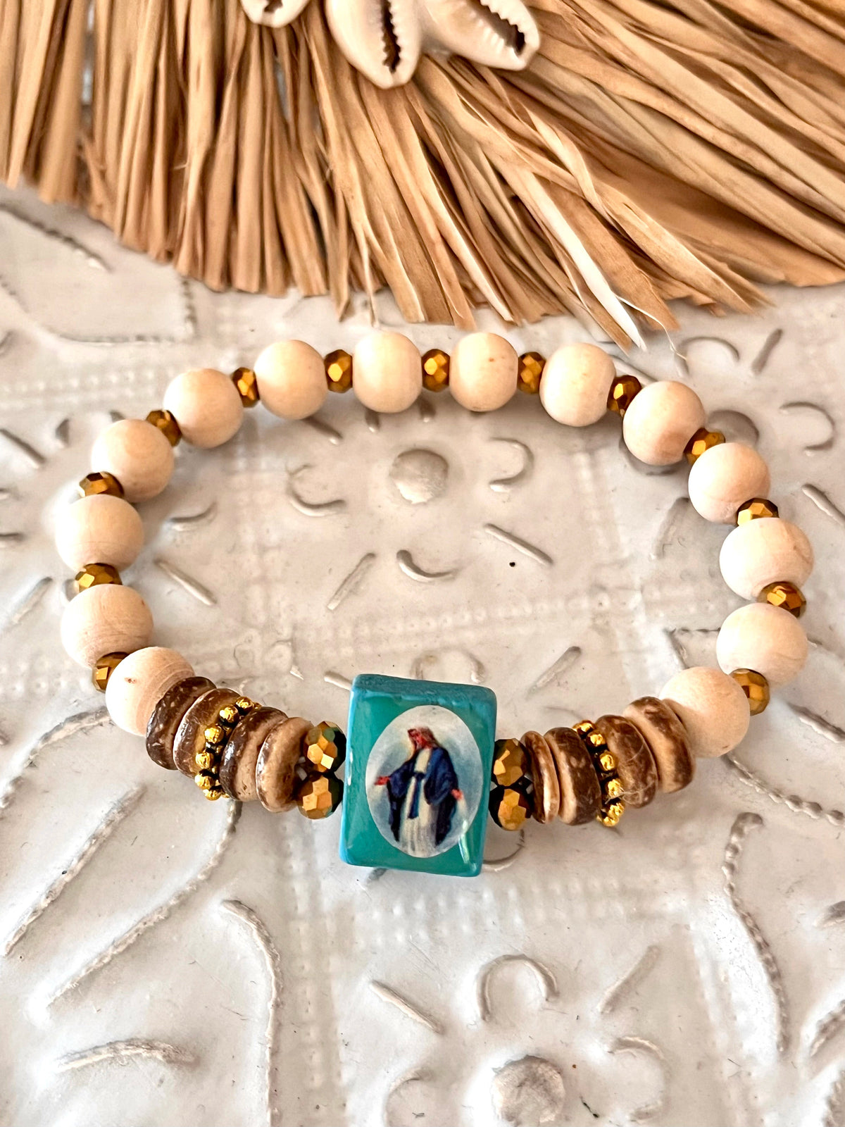CALI – Bracelet cabochon religieux Arastuce