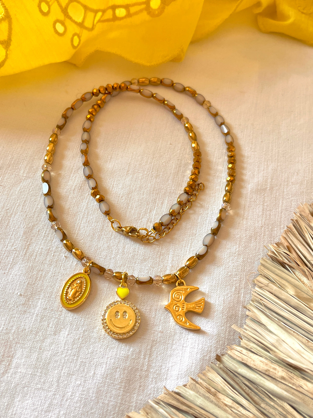 Lucky - Collier trio de charm's Ma boutique