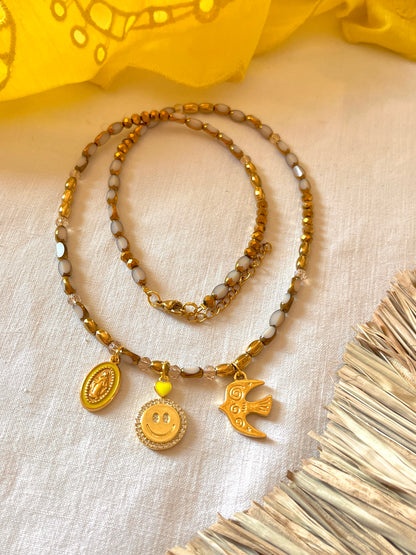 Lucky - Collier trio de charm's Ma boutique